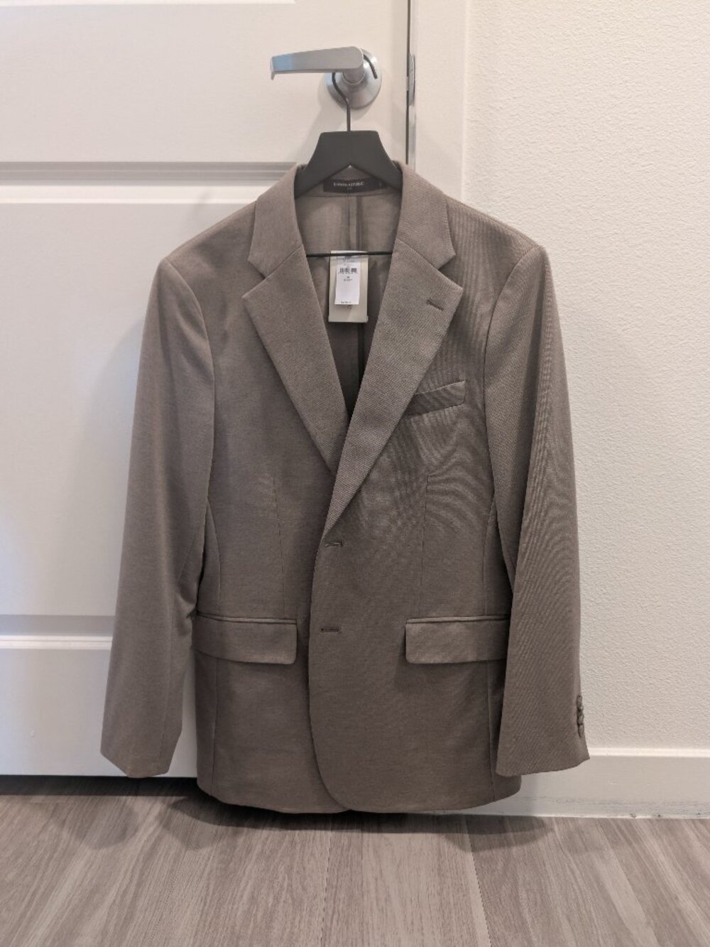 Banana Republic Tailored-Fit Knit Jacket 38S Short Truffle Taupe Brown NWT